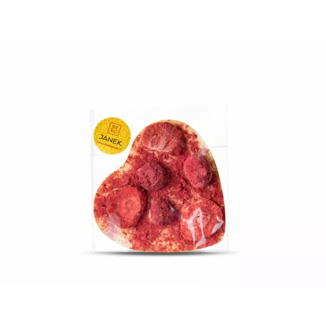 Bílé čoko srdce s lyo jahodami a malinami